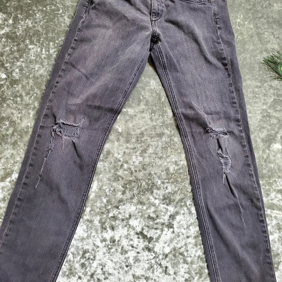 Rag & Bone Black Distressed Boyfriend Jeans - Picture 8 of 9
